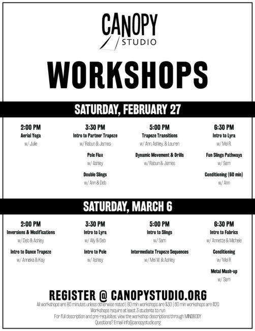 Register now for Spring Canopy Studio